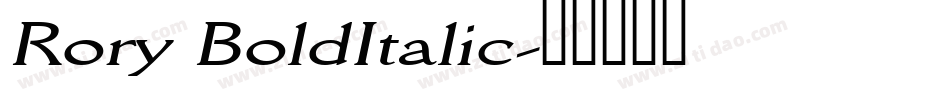 Rory BoldItalic字体转换